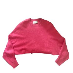Aritzia Wilfred Crop Pink Sweater